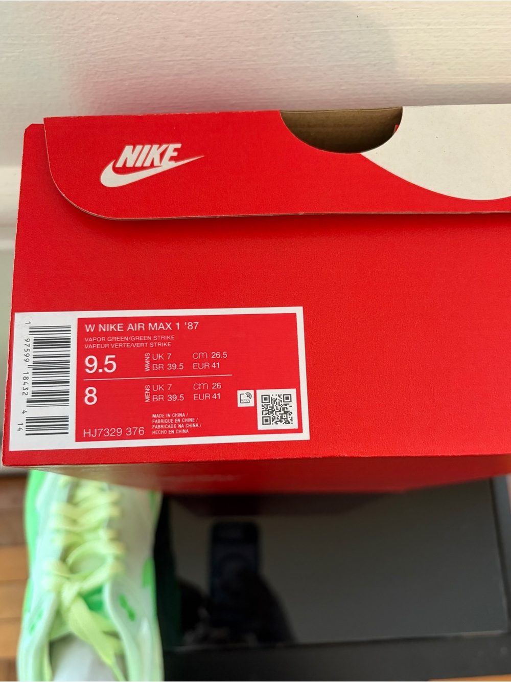 Nike Air Max 1 ‘87 Vapor Green/White